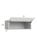 Euro Gloss White 33x12-5/8x24 Flip Up Door Wall Cabinet