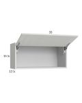 Euro White Grain 33x15-1/8 Flip Up Door Wall Cabinet