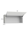 Harbor White 33x15-1/8 Flip Up Door Wall Cabinet