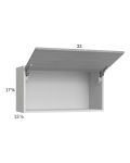Euro Grey 33x17-5/8 Flip Up Door Wall Cabinet