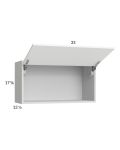 Harbor White 33x17-5/8 Flip Up Door Wall Cabinet