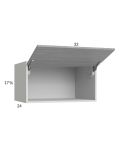 Euro Grey 33x17-5/8x24 Flip Up Door Wall Cabinet