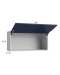 Harbor Navy 36x17-5/8 Flip Up Door Wall Cabinet