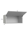 Euro Grey 36x17-5/8x24 Flip Up Door Wall Cabinet