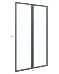 Venetian White Gloss 24x42 Glass Door Only
