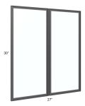 Venetian White Gloss 27x30 Glass Door Only