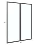 Venetian White Gloss 27x36 Glass Door Only
