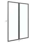 Venetian White Gloss 27x42 Glass Door Only