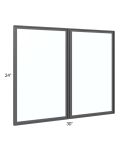 Venetian White Matte 30x24 Glass Door Only