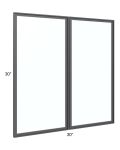 Venetian White Matte 30x30 Glass Door Only