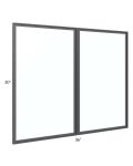 Venetian White Gloss 36x30 Glass Door Only