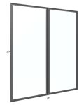 Venetian White Gloss 36x42 Glass Door Only