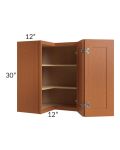 Lexington Cinnamon Glaze 24x30 Easy Reach Corner Wall Cabinet