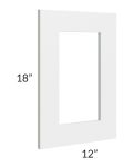 Southport White Shaker 12x18 Glass Door Only