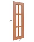 Lexington Cinnamon Glaze 12x36 Mullion Glass Door Only - Out of stock through June