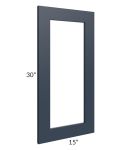 Southport Blue Shaker 15x30 Glass Door Only  (can be used with a 24x30 corner cabinet)