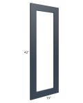 Southport Blue Shaker 15x42 Glass Door Only  (can be used with a 24x42 corner cabinet)