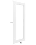 Charlotte White 15x42 Glass Door Only  (can be used with a 24x42 corner cabinet)