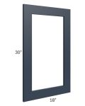 Southport Blue Shaker 18x30 Glass Door Only