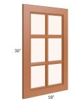 Lexington Cinnamon Glaze 18x30 Mullion Glass Door Only