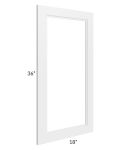 Charlotte White 18x36 Glass Door Only