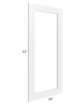 Southport White Shaker 18x42 Glass Door Only