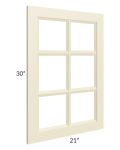Casselton Ivory 21x30 Mullion Glass Door Only