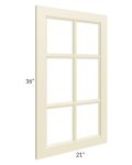 Casselton Ivory 21x36 Mullion Glass Door Only