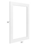 Southport White Shaker 21x36 Glass Door Only