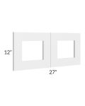 Southport White Shaker 27x12 Glass Doors Only 
