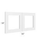 Southport White Shaker 33x18 Glass Door Only