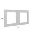 Charlotte Grey 33x18 Glass Door Only