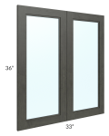 Charlotte Dark Grey 33x36 Glass Doors Only