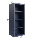Bayville Blue 18x42 Wall Open Cabinet