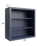 Bayville Blue 30x30 Wall Open Cabinet