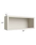 Asheville Cloud Shaker 36x15 Wall Open Cabinet