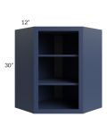 Bayville Blue 24x30 Wall Diagonal Corner Open Cabinet