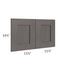 Midtown Dark Grey Shaker 15x24 Wainscot Panel