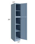 Sky Blue Shaker 15x84 Wall Pantry