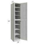 Heather Grey Shaker 18x96 Wall Pantry