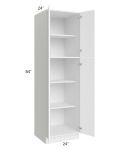 Venetian White Gloss 24x84 Wall Pantry Cabinet
