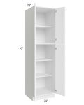 Venetian White Gloss 24x90 Wall Pantry Cabinet