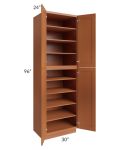 Lexington Cinnamon Glaze 30x96 Wall Pantry