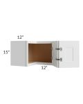 Salem White 24x15 Square Corner Wall Cabinet
