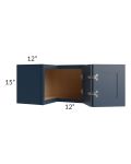 Midtown Blue Shaker 24x15 Square Corner Wall Cabinet