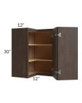 Vienna Kona Brown 24x30 Square Corner Wall Cabinet