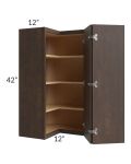 Vienna Kona Brown 24x42 Square Corner Wall Cabinet