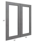 Stone Grey 36x42 Glass Door