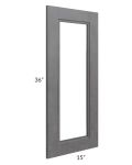 Stone Grey 24x36 Corner Glass Door