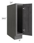 Stone Grey 9" Full Height Door Tray Base Cabinet